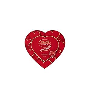Lindt LINDOR Corazón Chocolate con Leche San Valentín, caja de bombones leche con forma de corazón para regalar, chocolate con leche, bombones para regalar, 7 unidades, 96g