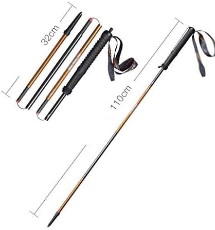 Folding Light Quick Lock Trekking Poles Hiking Pole Race Running Outdoor Walking Stick Carbon Fiber Easy to Carry.