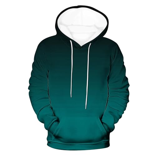 Gradient Color Hoodie Mens Loose Fit Long Sleeve Drawstring Shirt Casual Fashion Comfort Pullover Tops with Pocket3