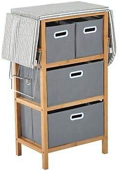 Canvoi Collapsible Drop Leaf Ironing Board Shelf Unit W/Folding Storage Boxes