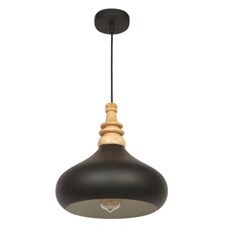 Image of MONI Lights Celling Hanging Light for Room, Table, Holl, Garden House Decoration Pendants Light of Pattern Aluminium Black (Pack of 1) ML-056BLK