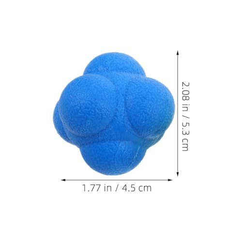 Balles de Réaction Hexagonales 5,5 CM Lot de 6 Couleurs Rouge Jaune Bleu Entraînement Coordination Œil-Main et Réflexes pour Garçon et Filles et Adultes Fitness Hockey Tennis – Image 3