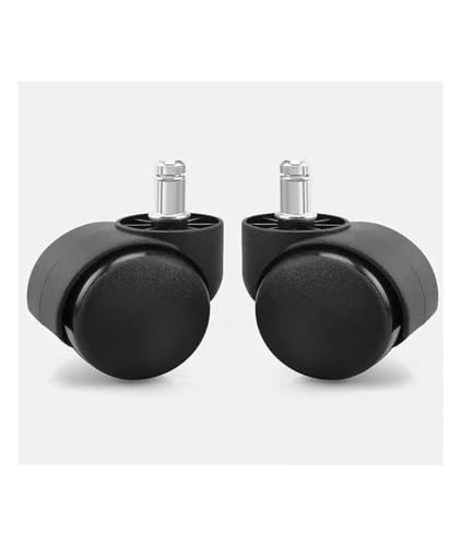 Roulettes pivotantes de 2 pouces silencieuses avec circlips 11mm pour fauteuil de bureau - 4