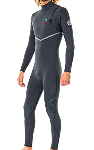 Rip Curl Herren E-Bomb 3/2mm Zip Free Neoprenanzug - Charcoal - Easy Stretch Lightweight Flash Lining