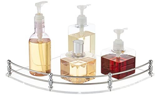 Amazon Brand - Solimo Premium Acrylic Glass Wall-Mount Corner Shelf with Heavy Rod for Multipurpose use in Bathroom and Kitchen (Clear, 11 x 11 Inches, 1 Pc) (B09X1GHLQH) Amazon Price History, Amazon Price Tracker