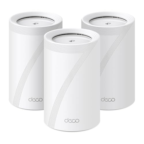 TP-Link Deco BE65 Wi-Fi 7 Mesh WLAN Set(3 Pack), Tri-Band 5760 Mbit/s (6 GHz) + 2880 Mbit/s (5 GHz)...