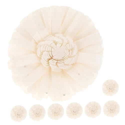 UKCOCO 8 Piezas Difusor De Aromaterapia Flores Solas Flores Decorativas Difusoras Palos Difusores Flor Flor De Difusor De Aroma Varillas Difusoras De Aceites Esenciales Papiro Beige