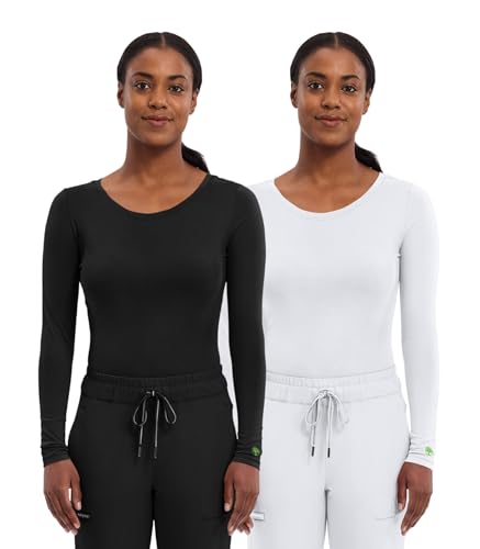 Image of Healing Hands Women's Underscrub Soft Knit Melissa Longsleeve Scrub Tee with Breathable & Easy Care Fabric 5047