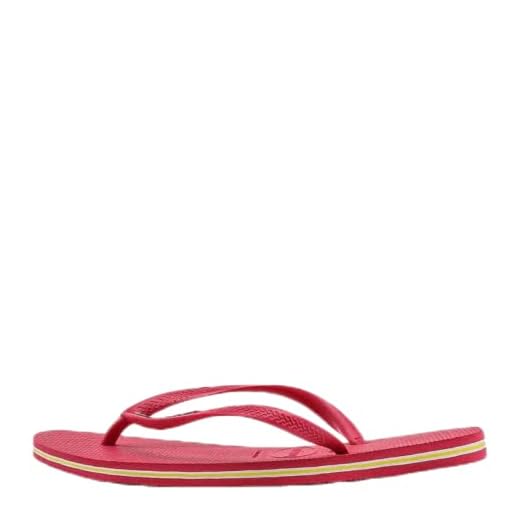Havaianas Slim Brasil Logo, Chanclas para Mujer, Rosa (Flamingo), 33/34 EU