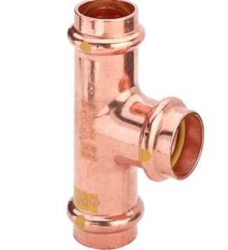 GAS Profipress Raccordo in Rame DVGW, SC-Contur (V-Kontur) (T-Section Ridotto, 22x15x22)