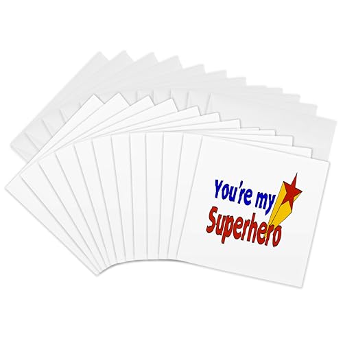 Cartes de vœux super-héros 3dRose pour dire merci à ceux que vous aimez