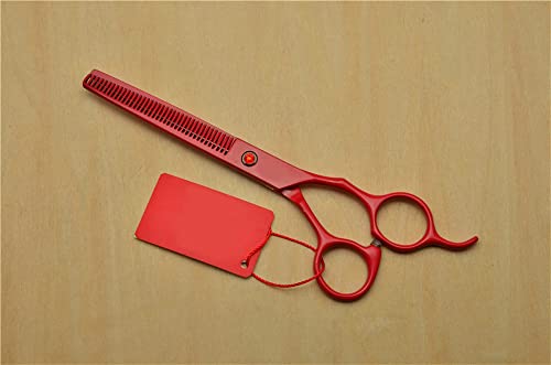 Ciseaux de coiffure rouge YZCIS et ciseaux à effiler pack de 2 pièces sans boîte - 4