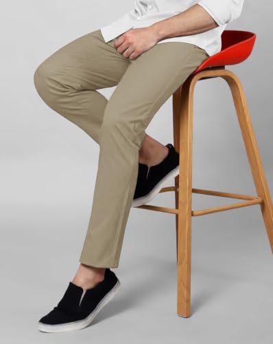 Image of Noble Monk Men's Formal Trousers | Regular Fit Stylish Pants for Men | Comfortable Solid Trousers | Classic Formal Wear for Men | Smart and Versatile Everyday Wear