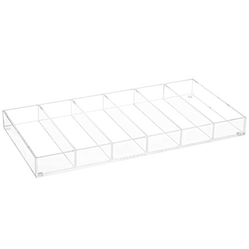 Mygift 6 Slot Premium Grade Clear Acrylic Sunglasses/Eye Glasses Storage Organizer Display Case Tray #TOP4