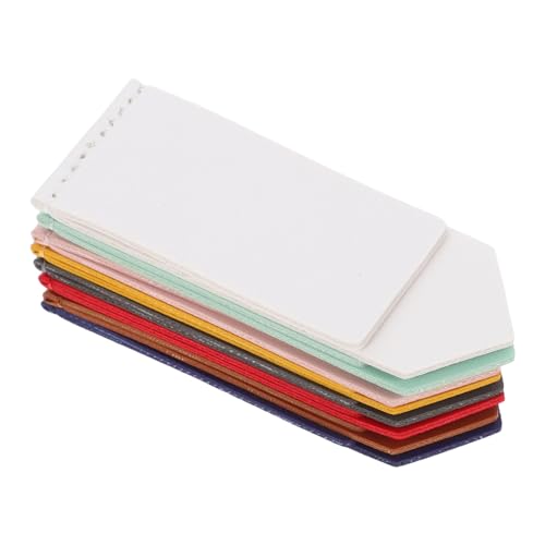 OSALADI 8 Stuks Boeken Map Tijdschriftbestandhouder Bladwijzer Lezen Boek Pagina Label Boekpaginemarkeringen Kookboeken Markers Kinderen Bladwijzer Boekpagina-etiketten Paginaverdeler Pu