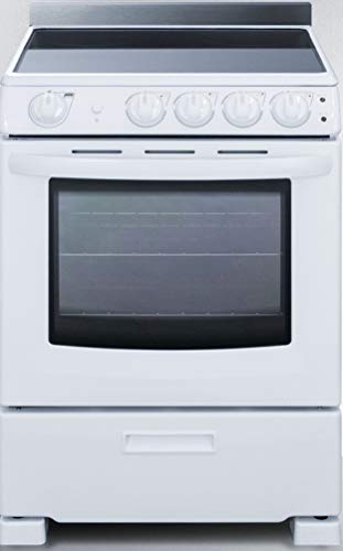 image for Summit REX2421WRT 24 Electric Range with 4 Elements Ceramic Glass Cook