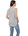 Sdipipo Womens Summer Casual Natural Linen Sleeveless Tank Tops Basic Lightweight Crewneck Blouse Shirts Layering Tee(0047-Grey-XL)