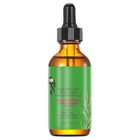 Rosemary Hair Growth Oil and Serum - Dry Scalp Treatment, Hair Thickening Products for Women, Hair Loss Essential Oils for Diffuser (2OZ) Cover