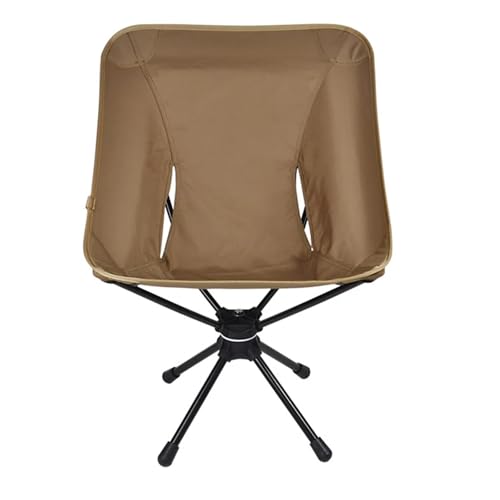 Genérico Silla de Camping Plegable y giratoria Ligera con Bolsa de Transporte, Asiento portátil for Exteriores, Playa, Pesca, Picnic y Senderismo(Brown)