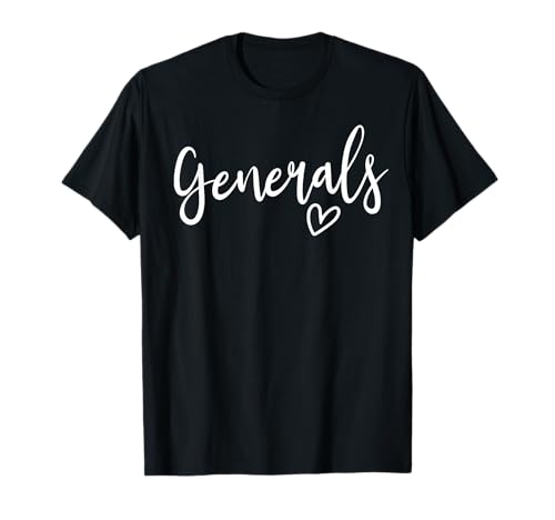 Generals High School Mascot Sports Team Women's Generals T-Shirt