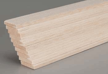 Balsa Wood 3/16" X 1" X 36" (5)