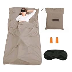 ZHYUAN 210 x 75 cm Saco de Dormir para Adultos,Sac...: Contenido del paquete: Nuestro paquete incluye máscara para los ojos y tapones para los oídos. Saco de Dormir para Adultos mide 210 x 75 cm y pesa sólo 400 g. Saco de Dormir para Adultos fácil de guardar y transportar en una mochila, es un saco de do...