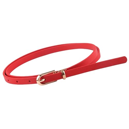 Ceinture fine en PU polyvalente à boucle ardillon pour pull et pantalon