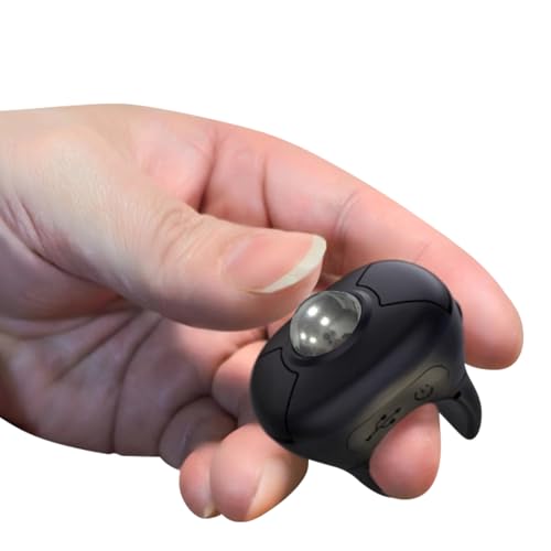 ALEENFOON Trackball Souris sans Fil,2,4 GHz + BLT Souris à Anneau pour Présentations,Salles de Classe Multimédia,Contrôle Mobiles Applications,Système d'information du Véhicule,pour PC/Android/Mac