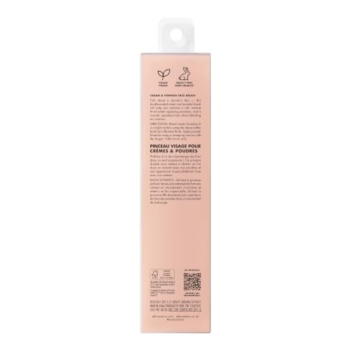 e.l.f. Dual-Ended Cream + Powder Brush – dwa w jednym pędzle do makijażu dla pięknego, Airbrushed, wegański, nietestowany na zwierzętach