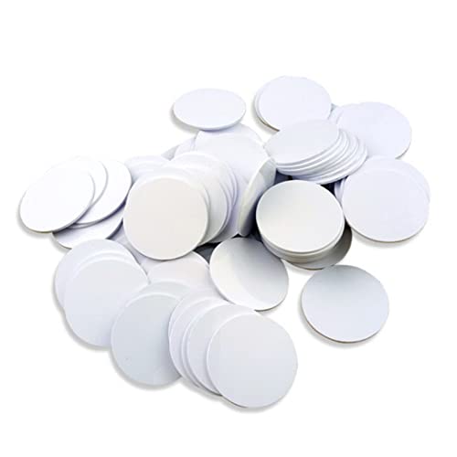 LeadSeals 100 Pieces NFC Tags NTAG215 NFC 215 Cards Rewritable Blank Coin Amiibo Cards 25mm(0.98 Inch) 504 Bytes Memory Compatible with TagMo and Amiibo for All NFC Enabled Smart Phones and Devices