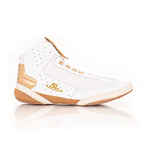 ScrapLife | Ascend One Bo Nickel Signature Model Wrestling Shoes | White & Gold