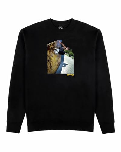Consejos y comparativas para Comprar Revistas futbol que puedes comprar esta semana. 8 Thrasher - Sudadera con cuello redondo y revista de patineta MIC-E para montar en la pared, Negro -, X-Large