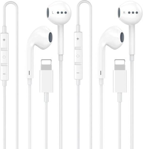 Image of GAXIWILO 2 Packs for iPhone Headphones Wired Earbuds | Earphones with Built-in Microphone & Volume Control HiFi Stereo Nosie Reduction Compatible for 14 13 12 11 Pro Max | Earphones with Built-in Microphone & Volume Control HiFi Stereo Nosie Reduction Compatible for 14 13 12 11 Pro Max