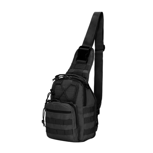 Stealth Angel Survival - Shoulder Sling Backpack Military Style Outdoor Compact (Black)