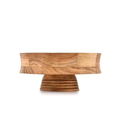 Cuenco de madera que no ralla la mesa gracias a su base elevada para servir ensaladas Mahasu 3