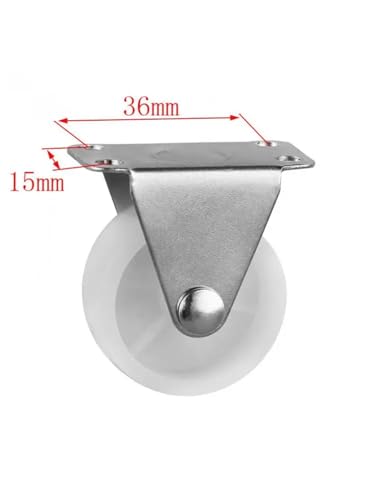 Roulette directionnelle en PP blanc 40mm à roulement fluide - 4
