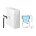 Waterdrop X12 Alkaline Mineral pH+ Reverse Osmosis System, NSF/ANSI 58&372 Certified, 1200 GPD Fast Flow RO Water Filter, with Waterdrop 200-Gallon Long-Life Water Filter Pitcher, 7-Cup, Blue