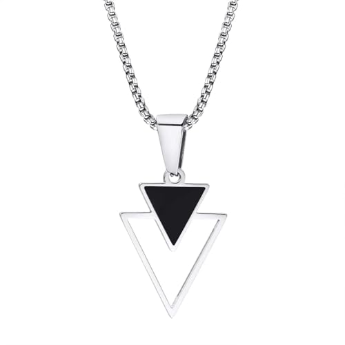 Collier homme hip-hop pendentif triangle parfait pour affirmer son style urbain en soirée