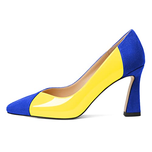 Esvowido Women's High Heel Pumps Stiletto Heels Closed Toe Slip on Dress Shoes for Ladies Office Prom Wedding Party Dress Shoes2