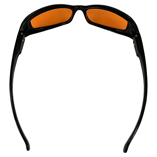 Global Vision New Attitude - Stylish Sunglasses - Orange Lenses, MATTE Black Frame4