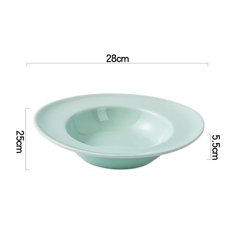 Talerze Obiadowe Ceramiczne Talerze Obiadowe Prosta Kuchnia Domowa Jednokolorowe Sztućce Naczynia Do Serwowania Stek Talerz Sushi Miska Na Zupę Miski Na Sałatkę Naczynia Obiadowe Tal11 Inch-One Size