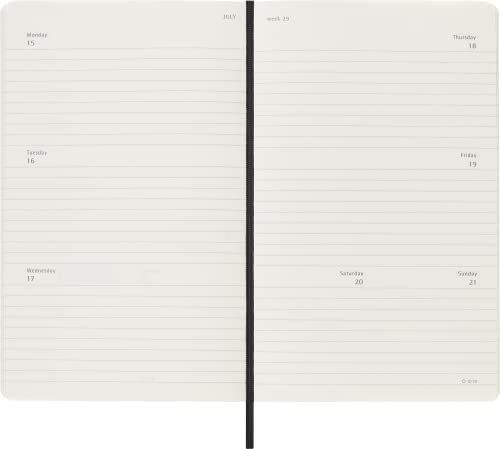 Moleskine 2024 Horizontal Weekly Planner, 12M, Large, Black, Soft Cover (5 x 8.25) by Moleskine - Used condition - CA$3.52