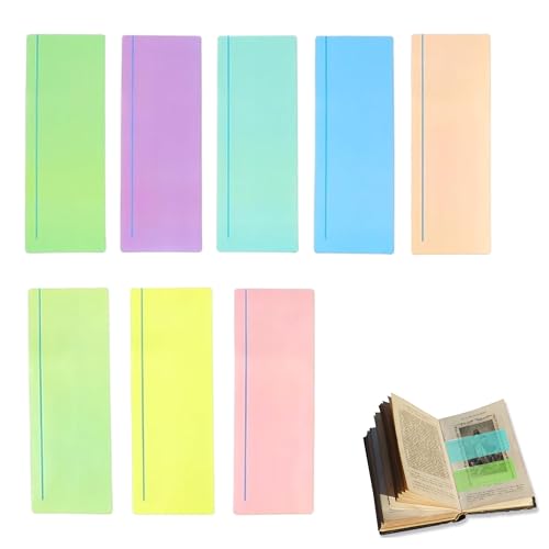 Dyslexia Overlays 8 PCS Reading Ruler for Dyslexia Dyslexia Aids for Reading Dyslexia Colorful Reading Ruler Durable Reading Overlays for Highlight Strips Dyslexia for Reading Beginner Dyslexia