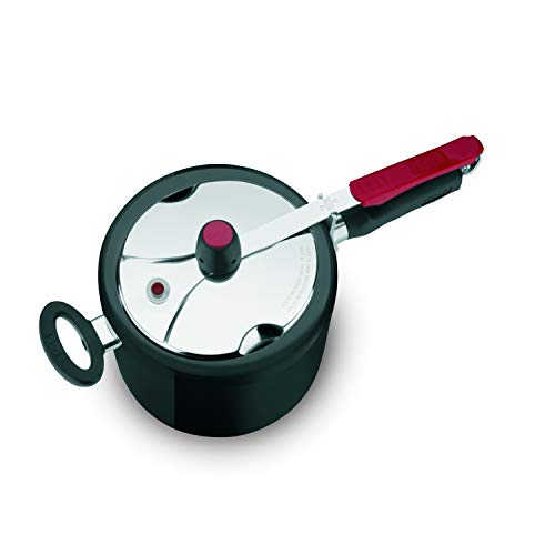 Panela De Pressão 7l Clock Original Revestida Preto Pacote De 5