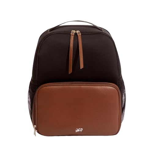 Image of Freshly Picked Breast Pump Backpack, Wipeable Vegan Leather and Neoprene Breast Pump Bag, Fits Spectra S1 and S2, 3-Compartment, 8-Pocket