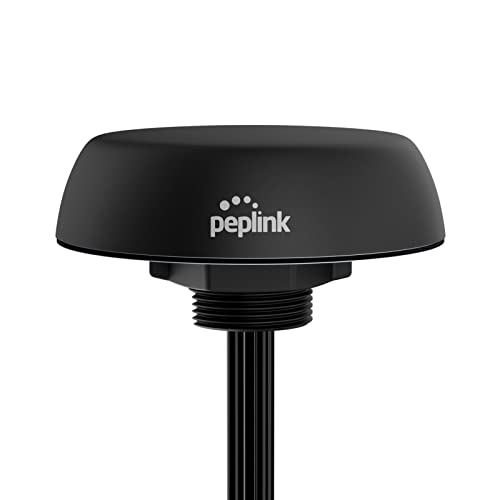 Peplink Cellular and WiFi Antenna Mobility 40G | 5G/LTE Ready 4x4 MIMO Multi Band External Router Computer Networking Antenna System with GPS Receiver | Robust IP68 Rating | QMA Connector, Black