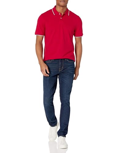 Image of Amazon Essentials Men's Slim-Fit Short-Sleeve Cotton Pique Polo Shirt