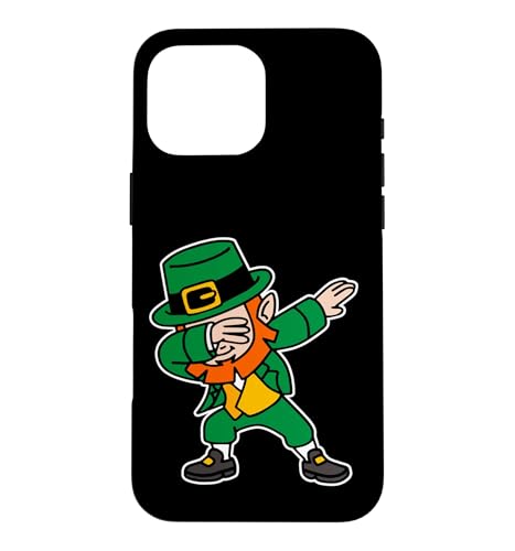 Dabbing Leprechaun ���p�g���b�N�f�[ �N�[���f�U�C�� T�V���c �X�}�z�P�[�X iPhone 16 Pro Max �p