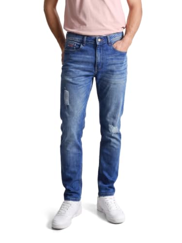 Image of The Indian Garage Co Men Slim Fit Solid Mid-Rise Stretchable Jeans