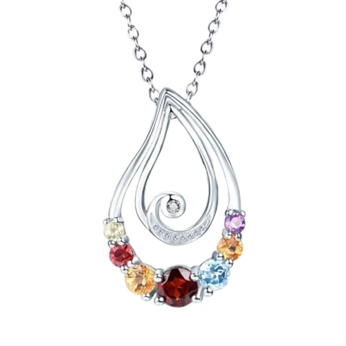 Pendentif amovible grenat et améthyste en argent 925